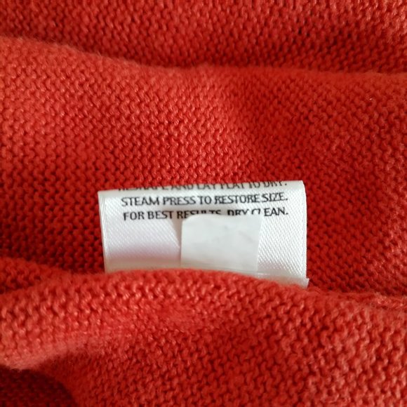 Eileen Fisher Womens Coral Red Open Front Cardigan Sweater Plus Size 1X Linen - Picture 7 of 7